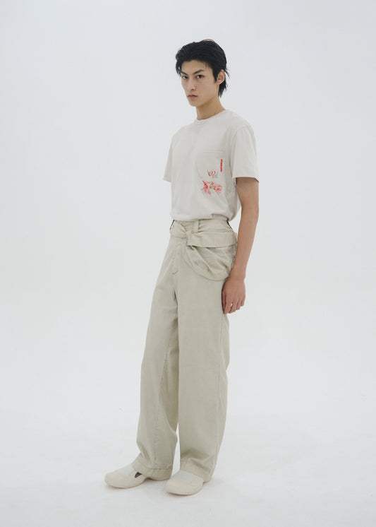 Cotton Pants w/ Waist Bag