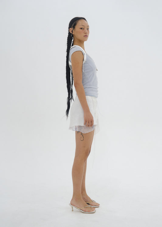 Tied Mini Skirt