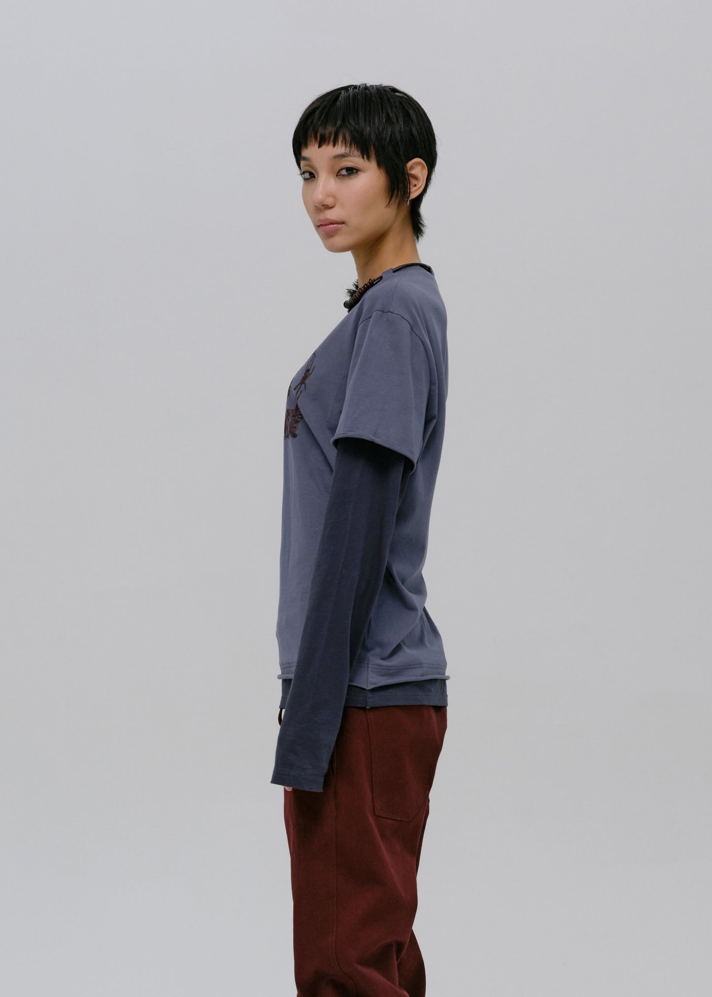 Graphic T-Shirt w/ Necklace