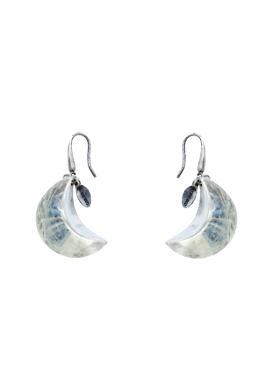 Crescent Silver Earrings