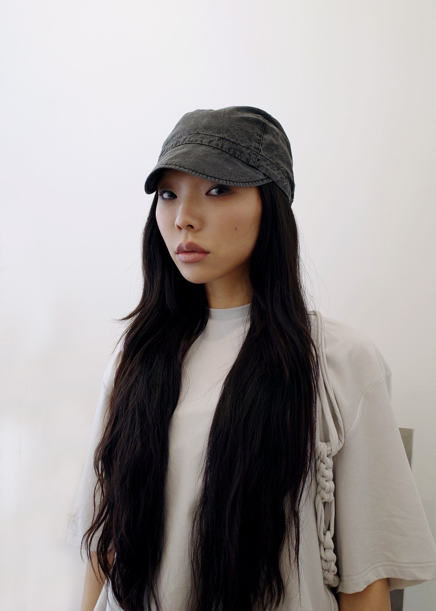 Washed Shirring Cap