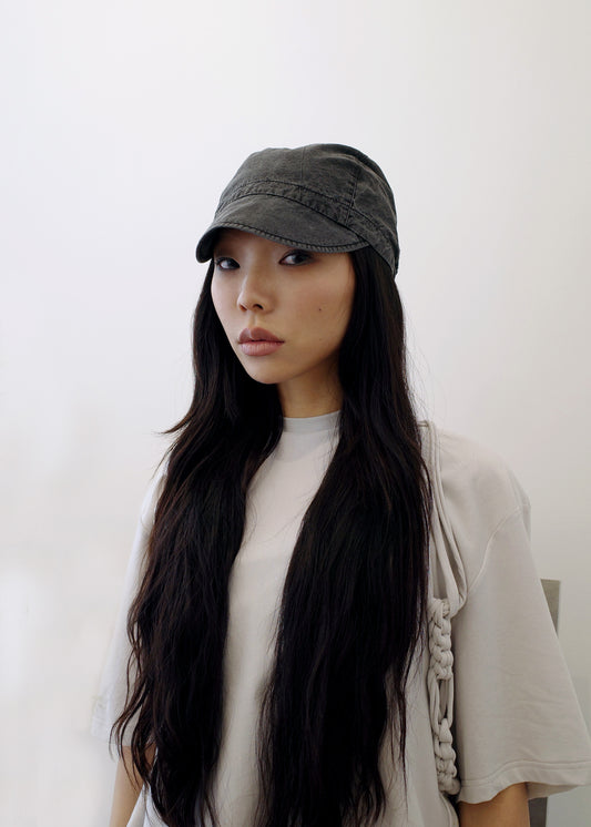 Washed Shirring Cap
