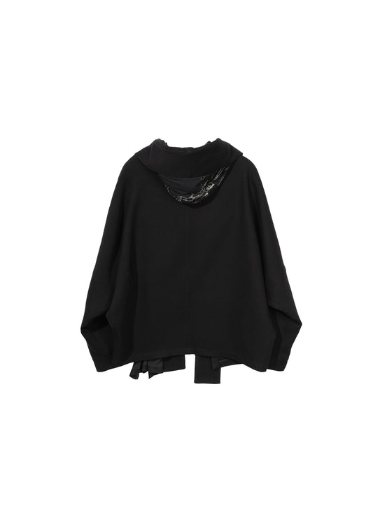 Hooded Jacket w/ Graphic Muffler