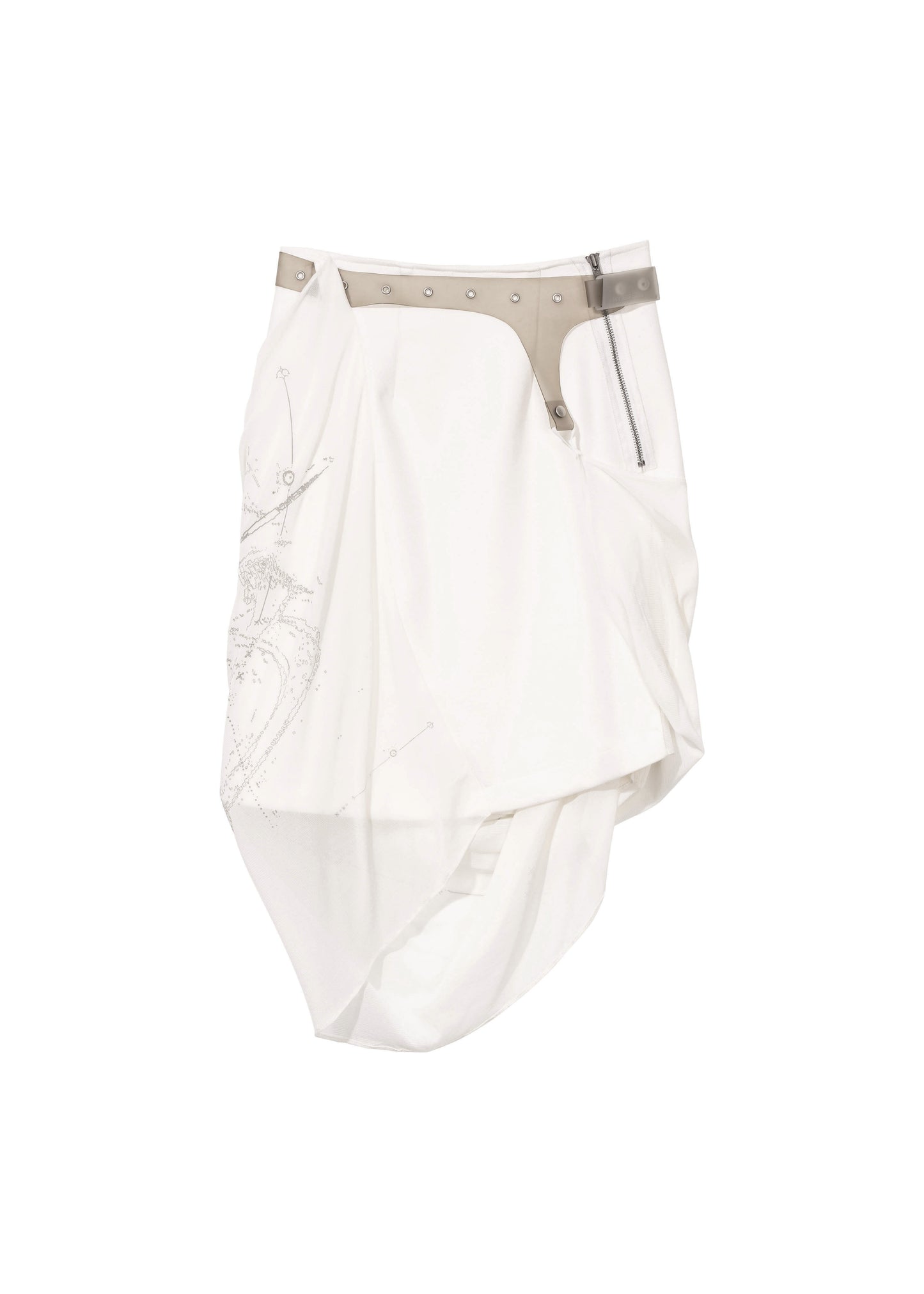 Graphic Wrap Skirt w/ Garter Belt