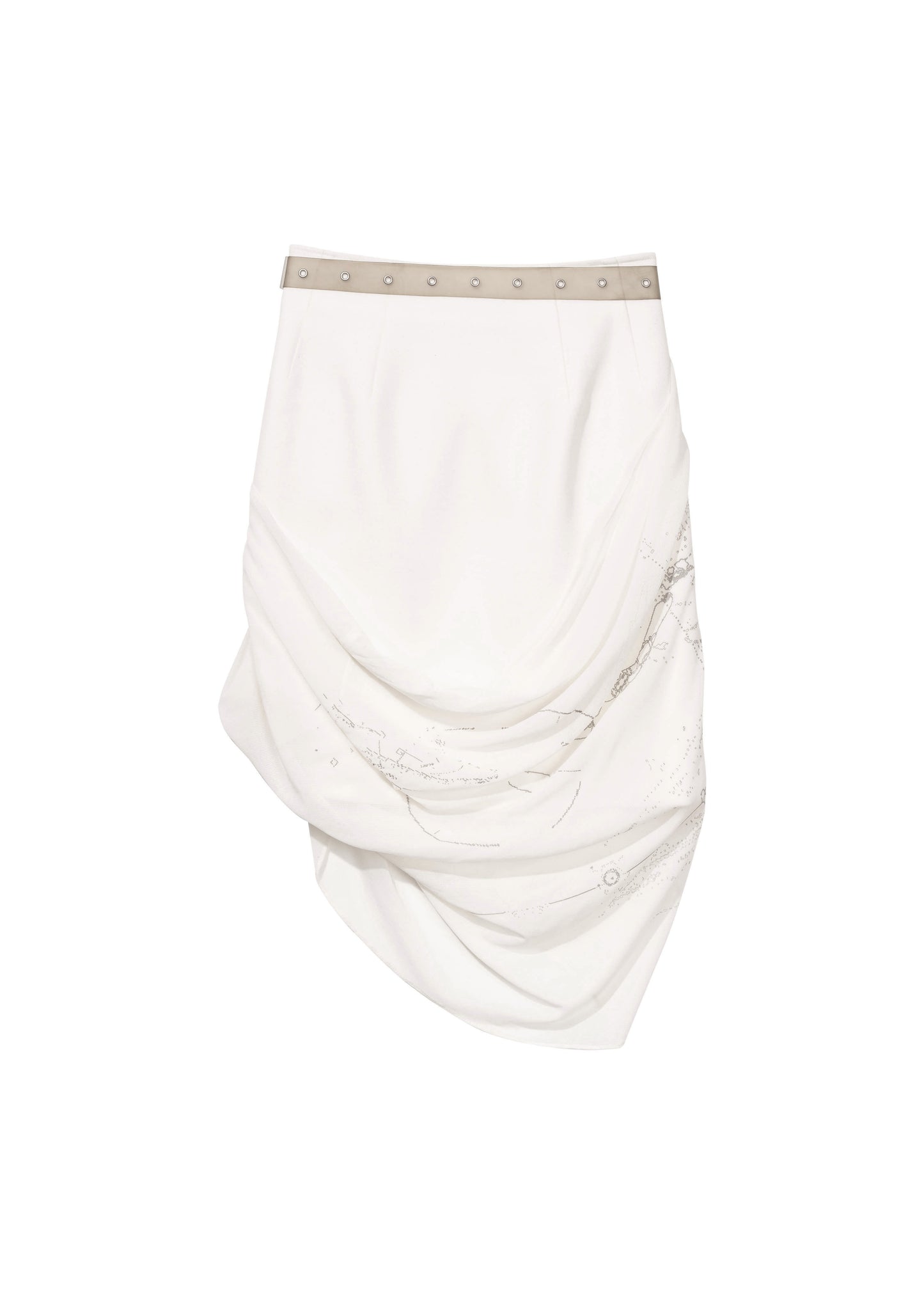 Graphic Wrap Skirt w/ Garter Belt