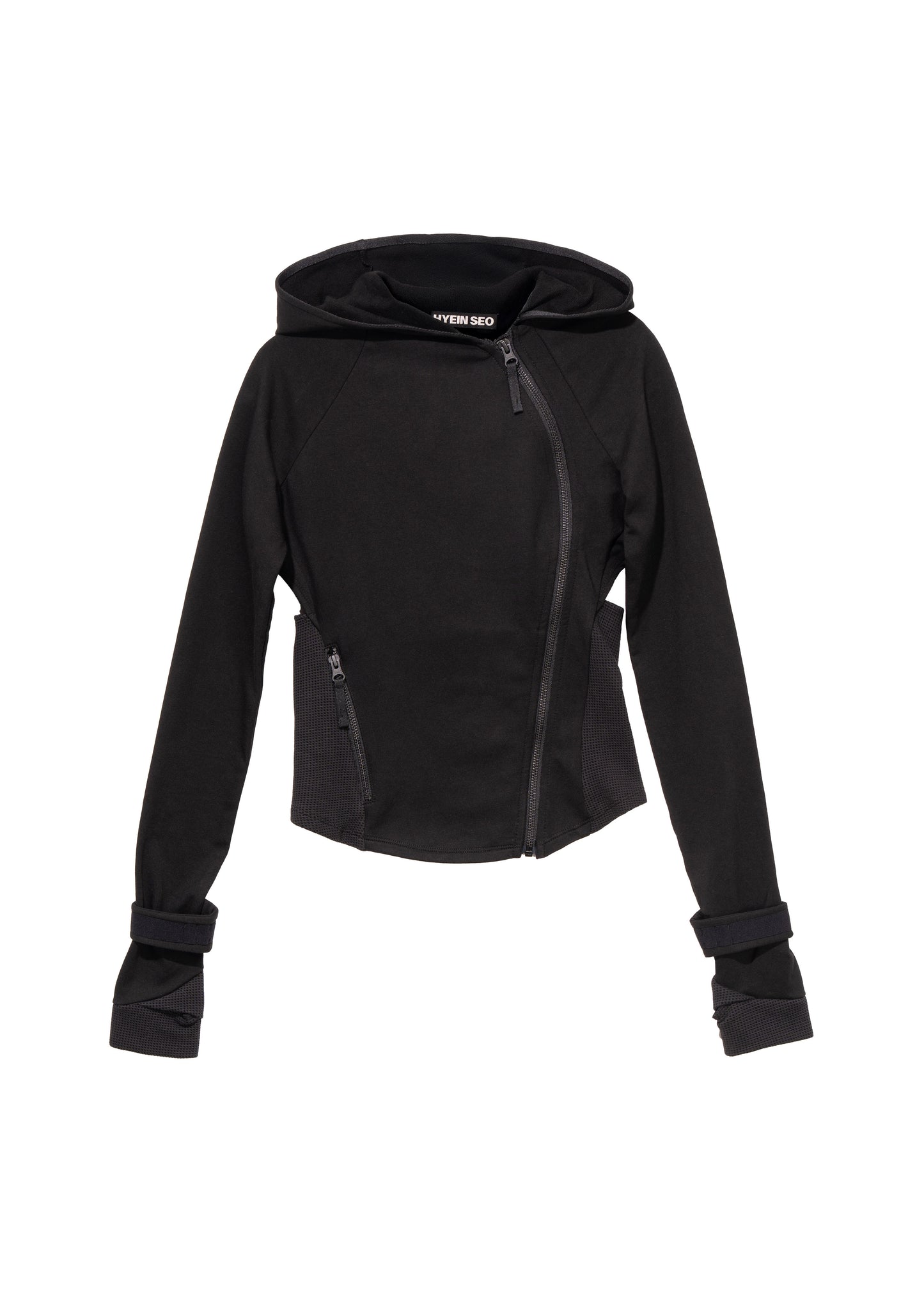 Hooded Asymmetric Zip Top