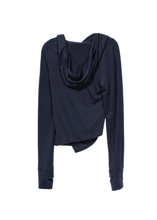 Hooded Shirring Top