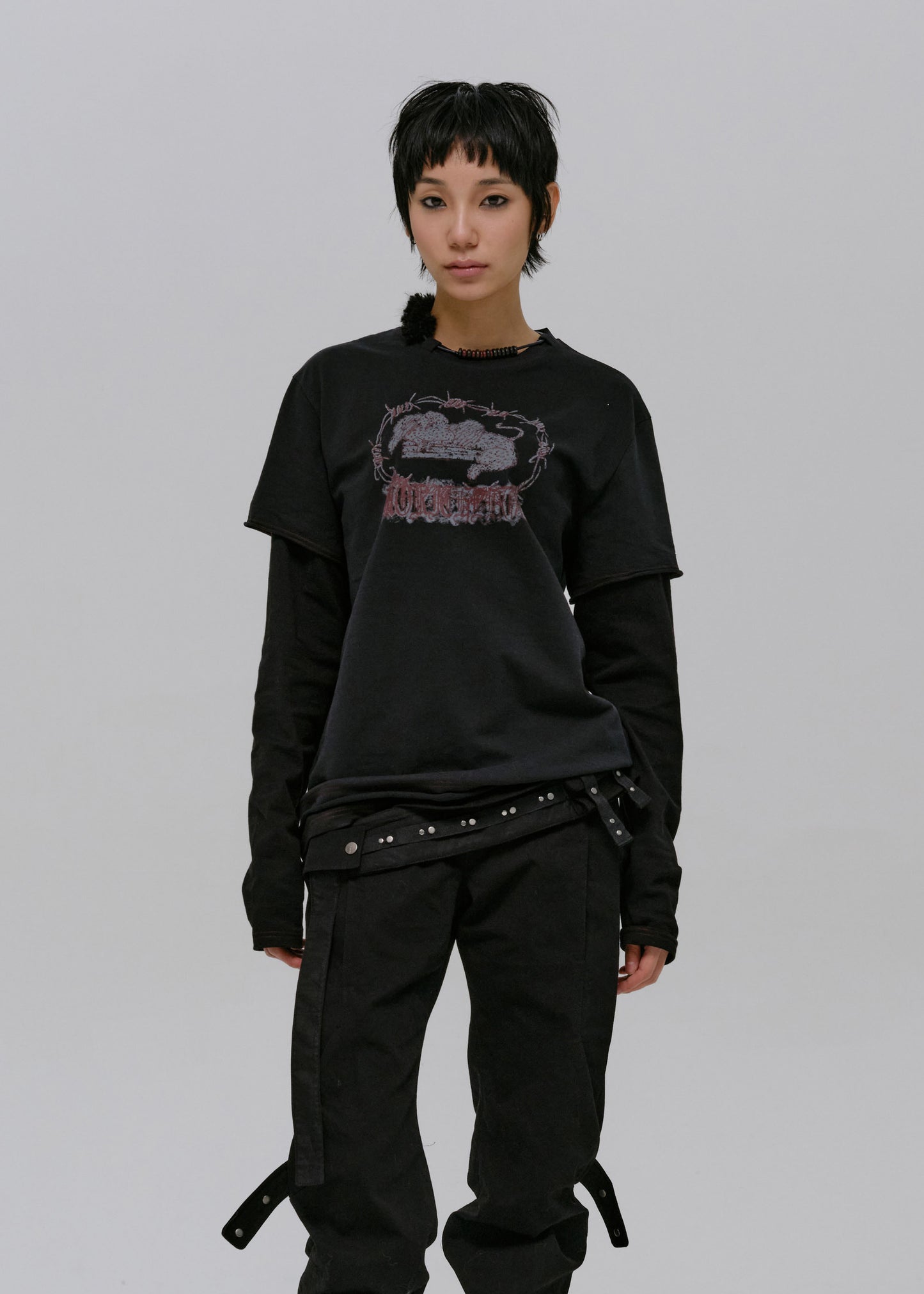 Graphic T-Shirt w/ Necklace