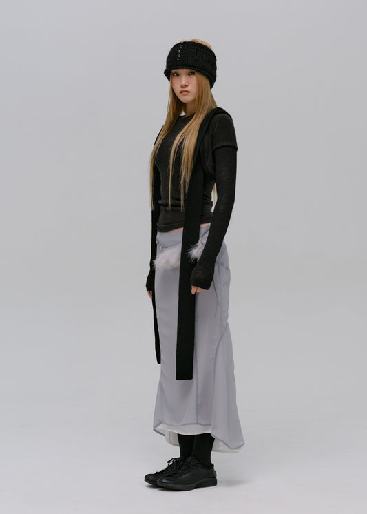 Layered T-Shirt w/ Harness Hoodie