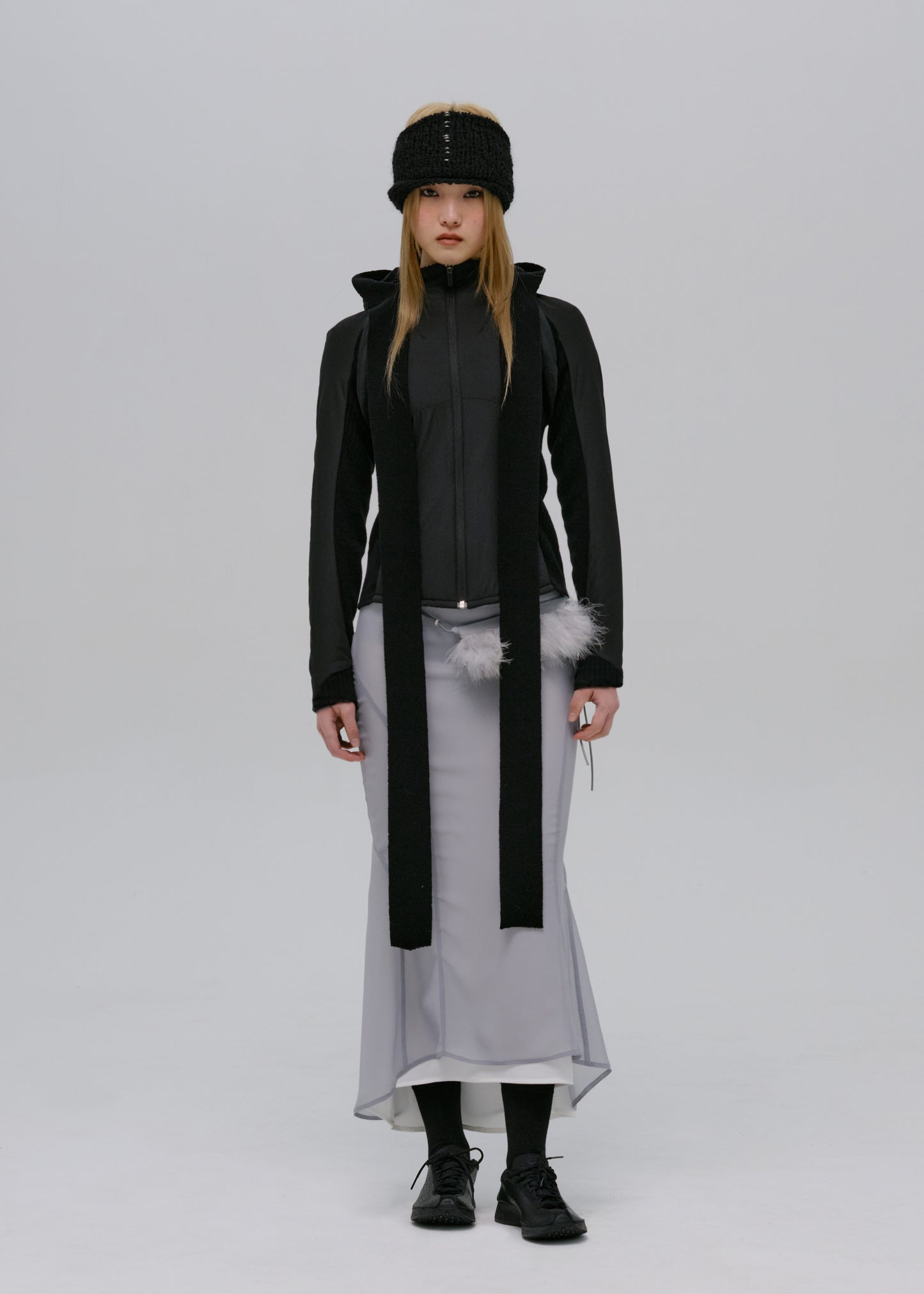 Paneled Jacket w/ Harness Hoodie