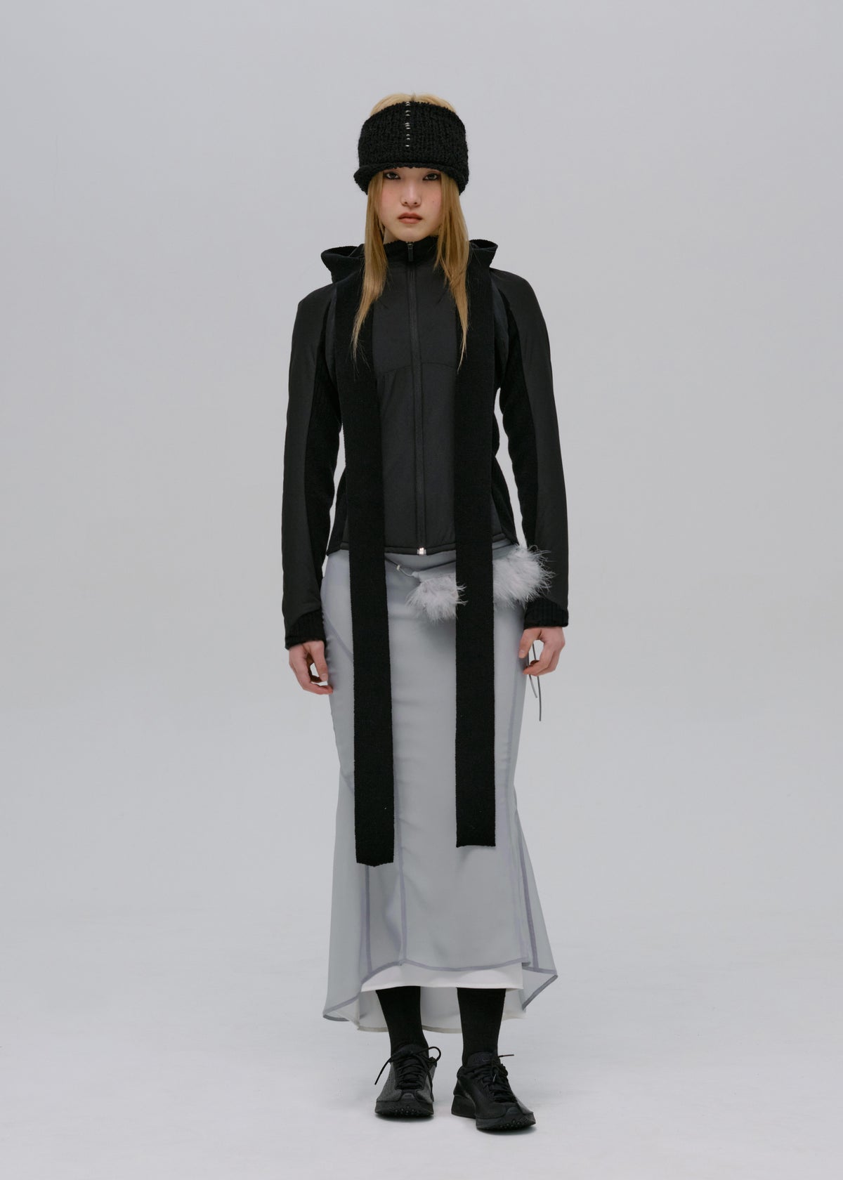 Paneled Jacket w/ Harness Hoodie