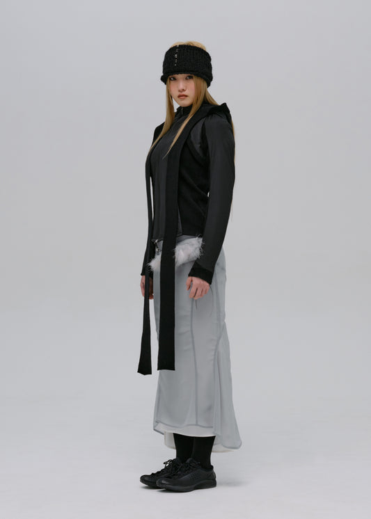 Paneled Jacket w/ Harness Hoodie