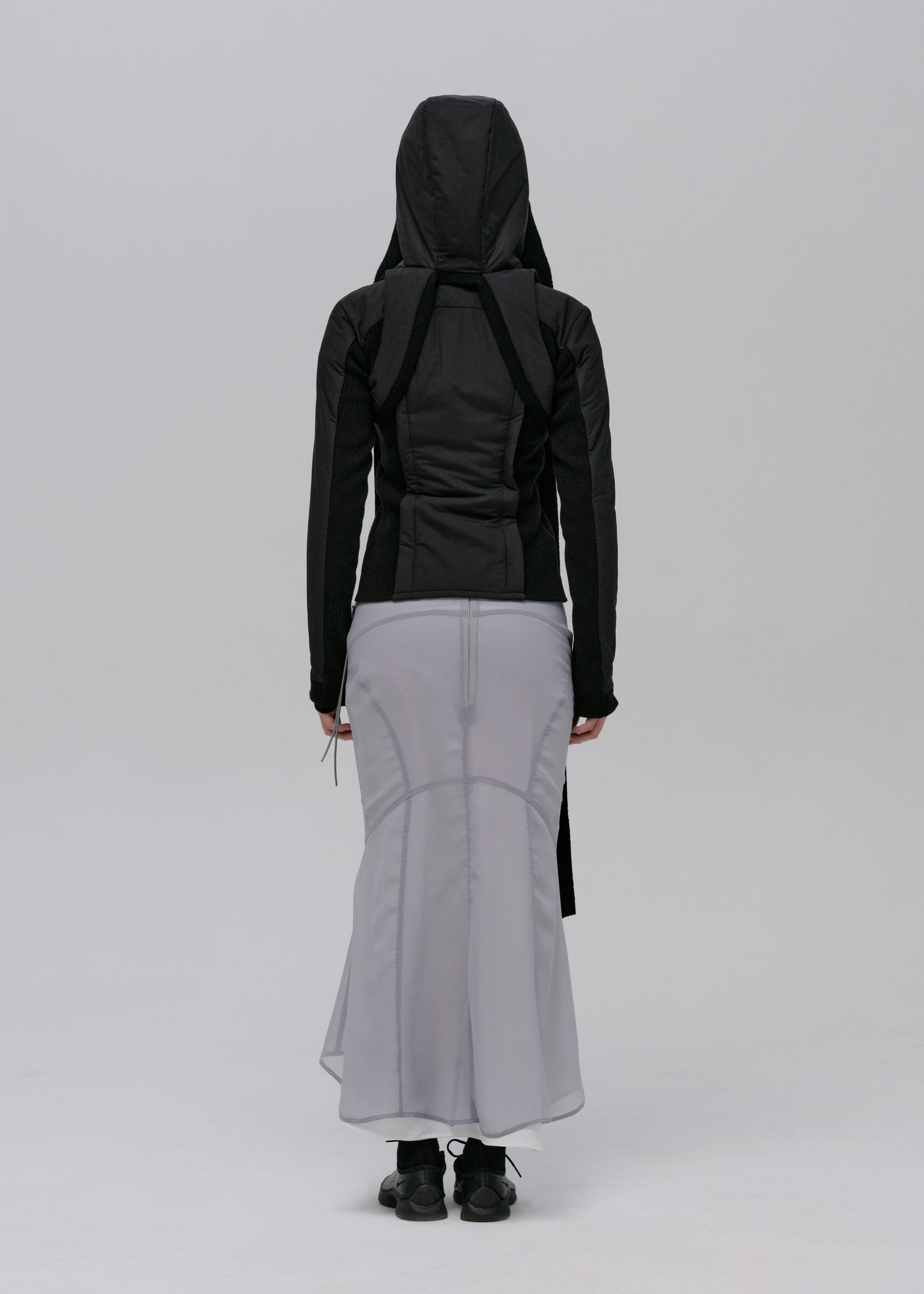 Paneled Jacket w/ Harness Hoodie
