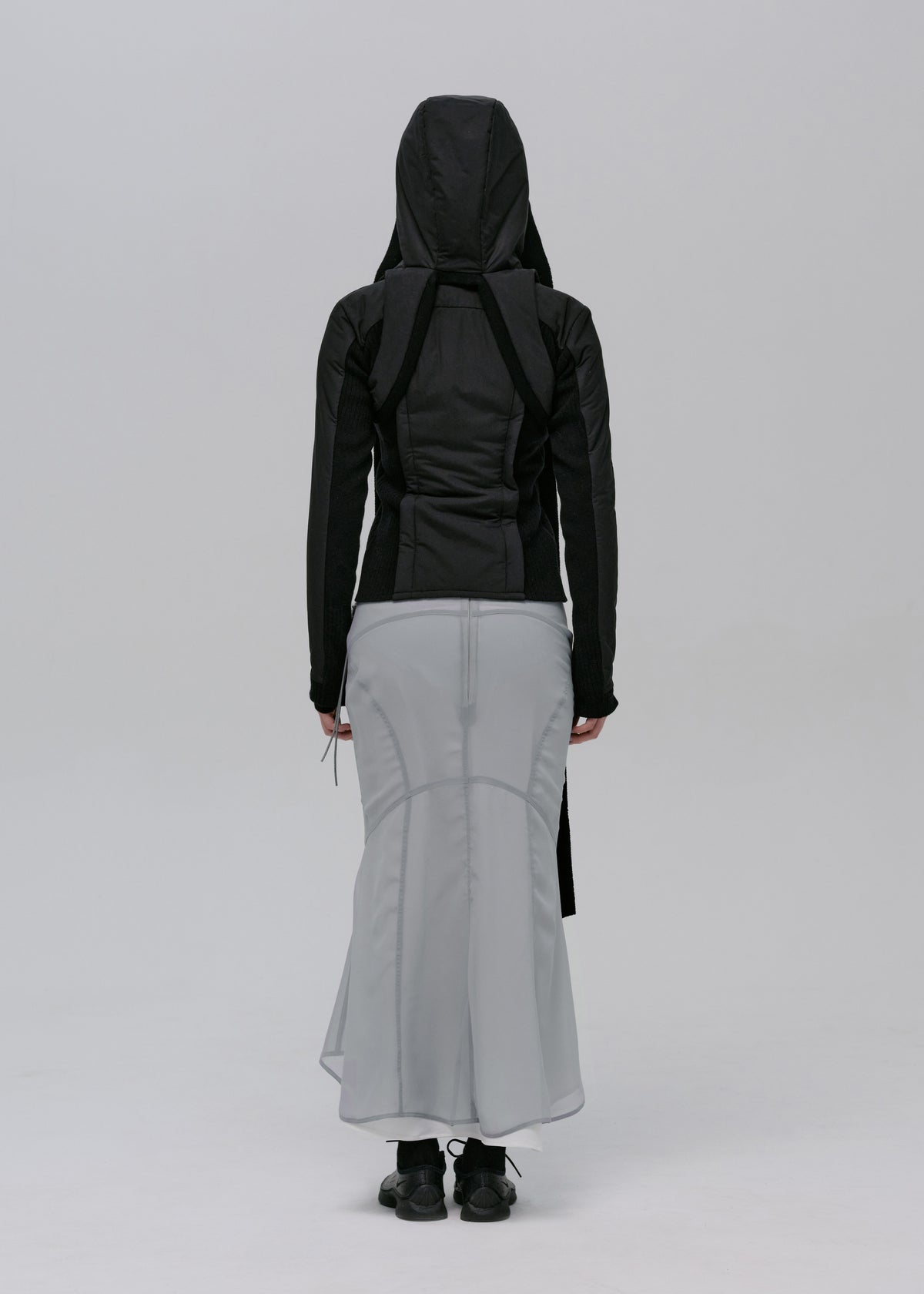 Paneled Jacket w/ Harness Hoodie
