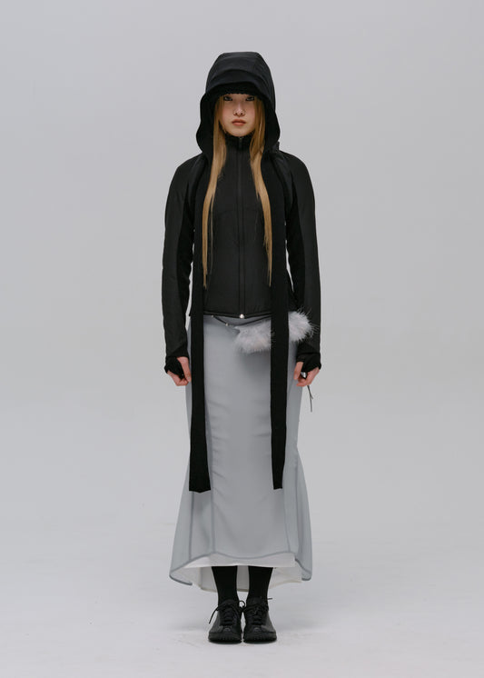 Paneled Jacket w/ Harness Hoodie