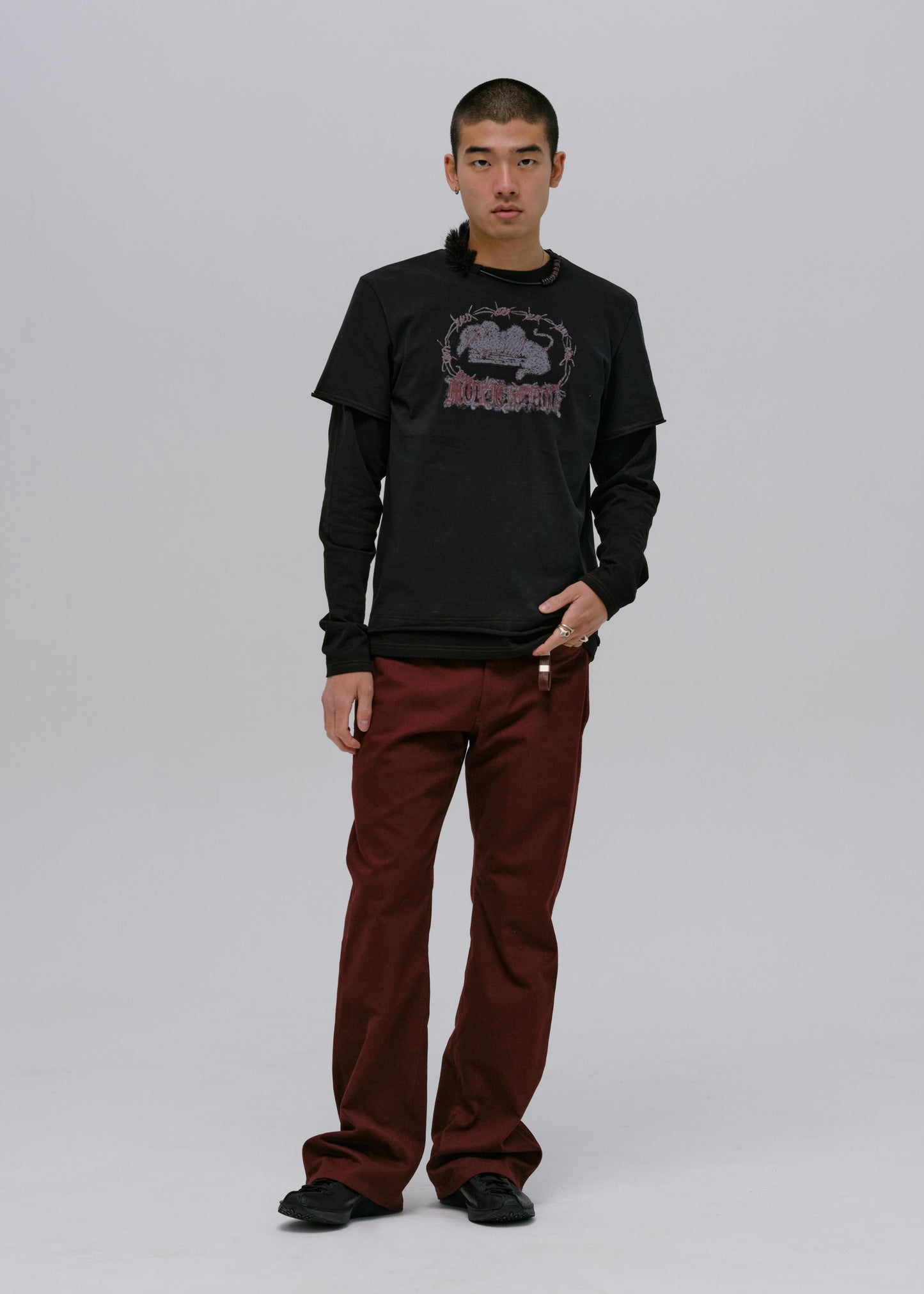 Graphic T-Shirt w/ Necklace
