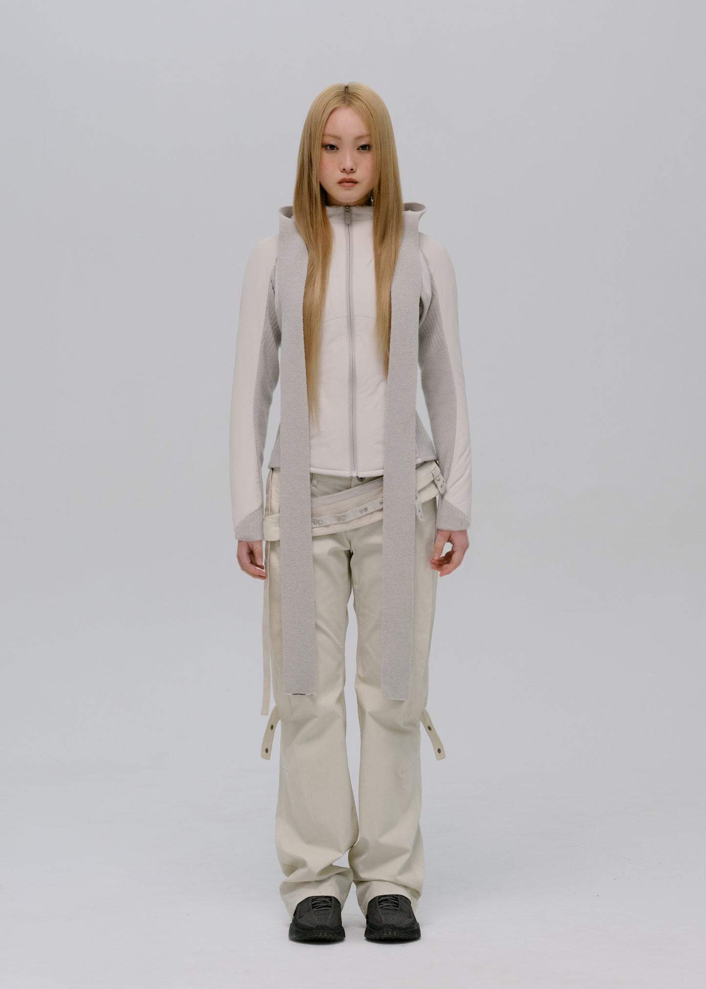 Paneled Jacket w/ Harness Hoodie