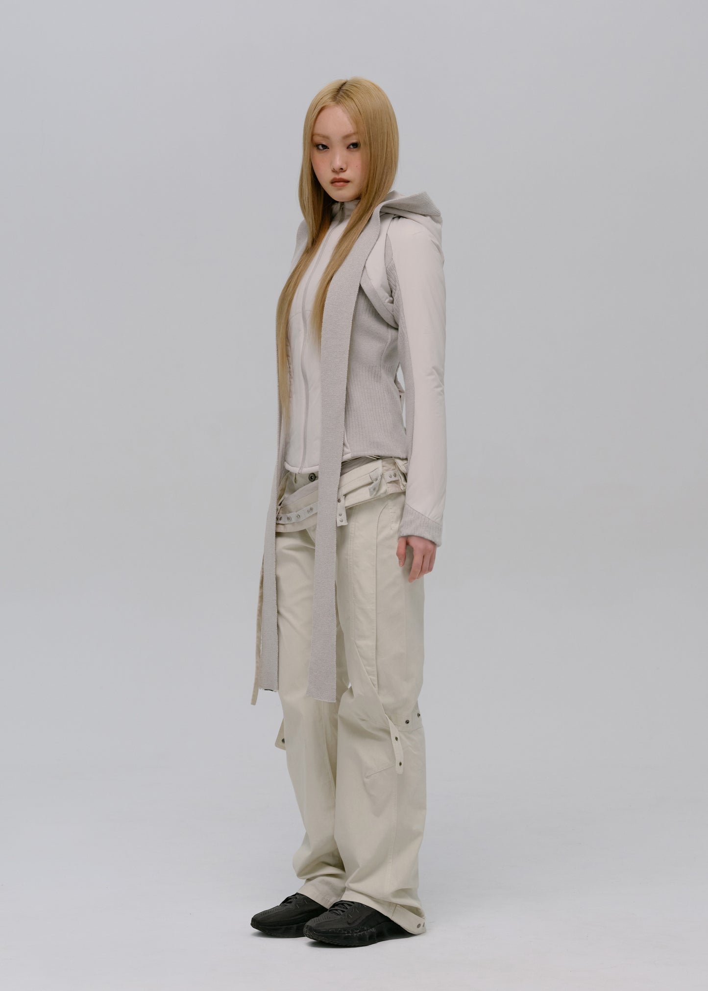 Paneled Jacket w/ Harness Hoodie