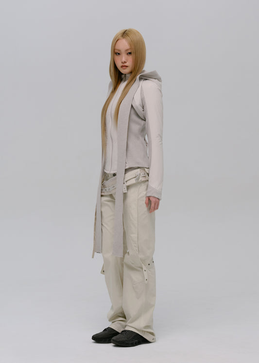 Paneled Jacket w/ Harness Hoodie