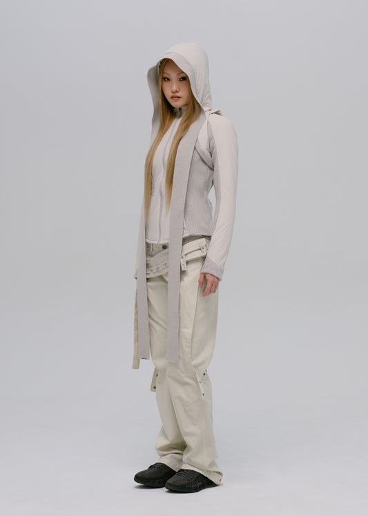 Paneled Jacket w/ Harness Hoodie
