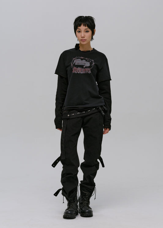 Graphic T-Shirt w/ Necklace