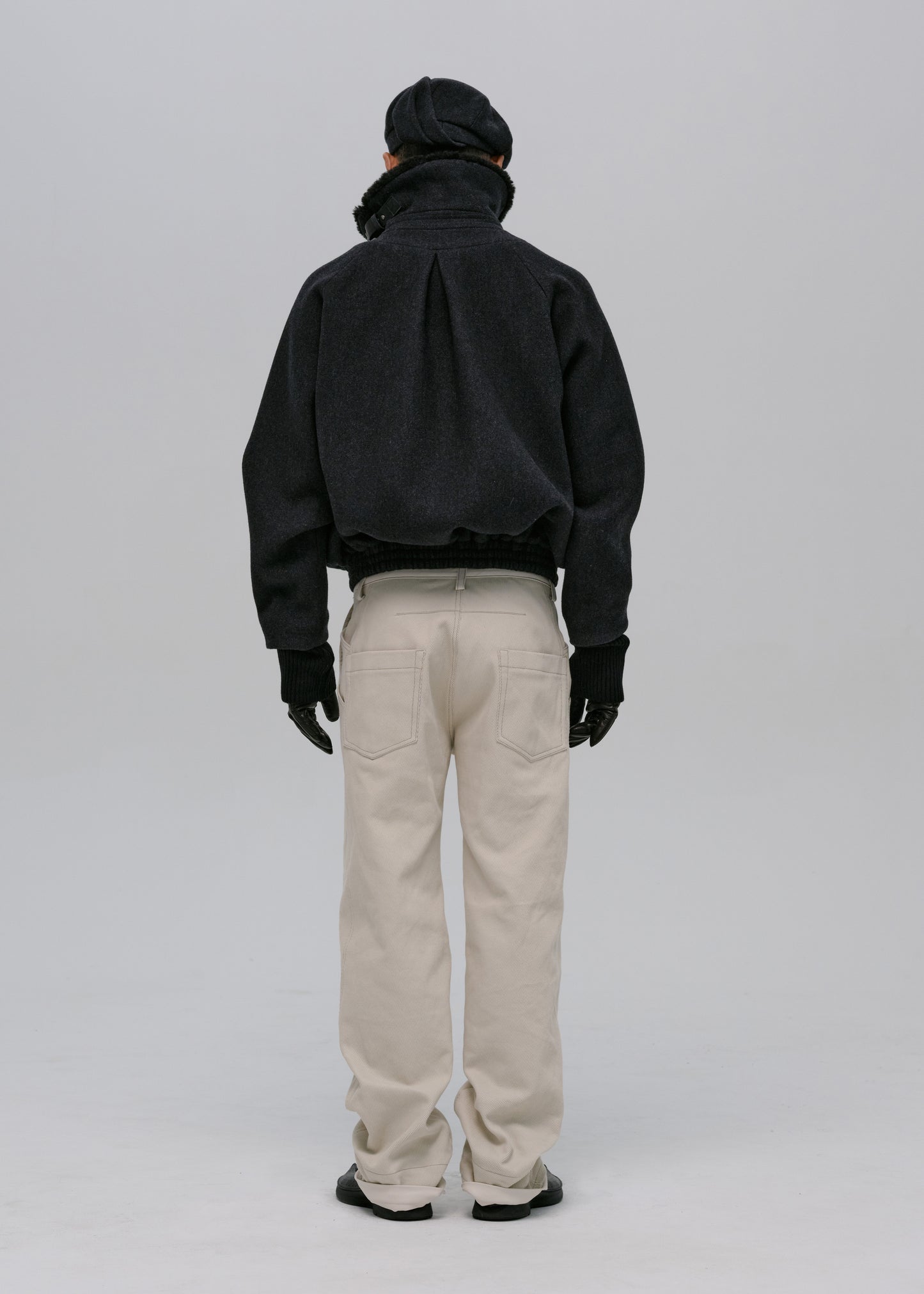 Leather-Trim Pants