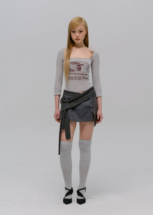 Wrap Mini Skirt