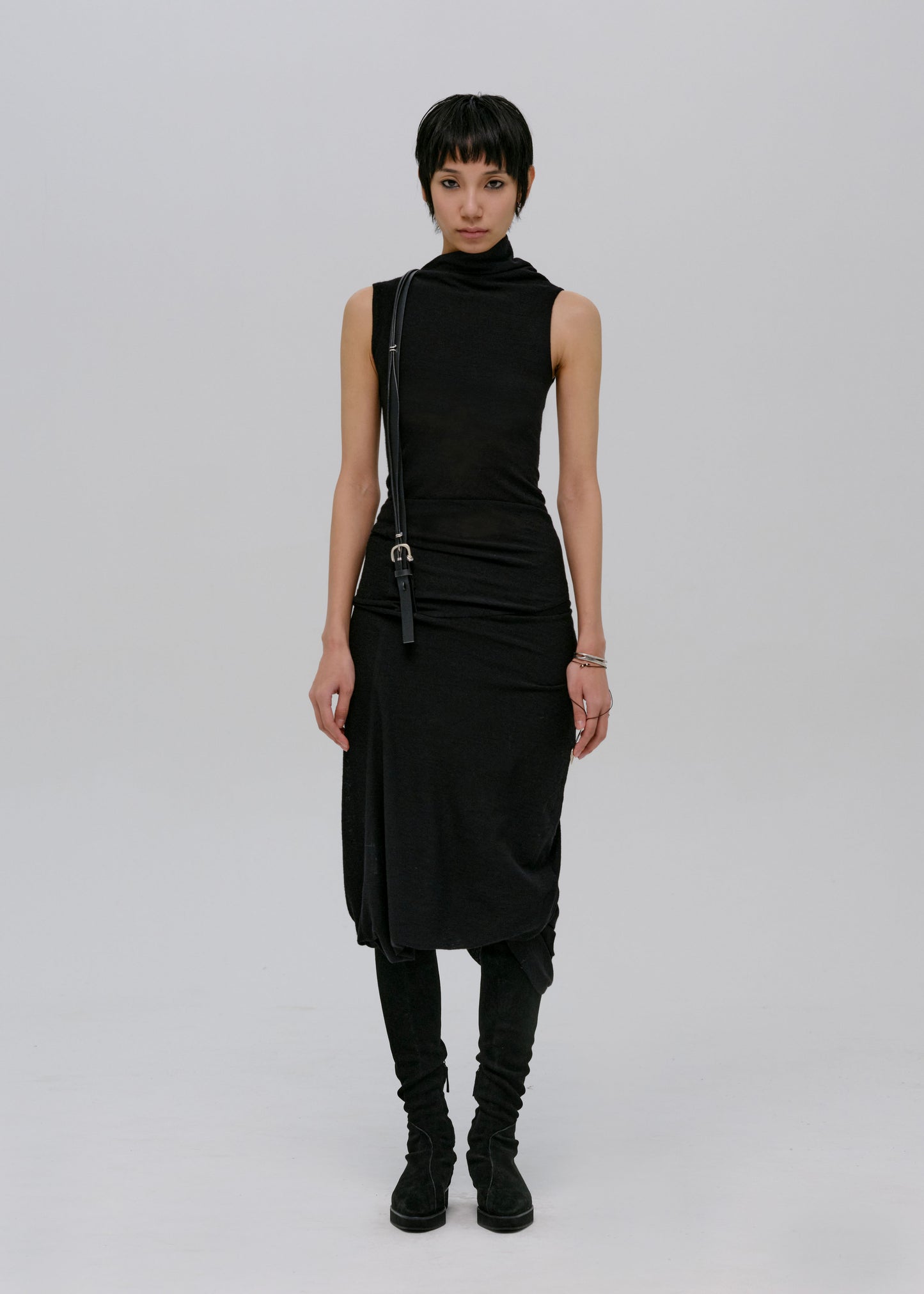 Leather Strap Dress