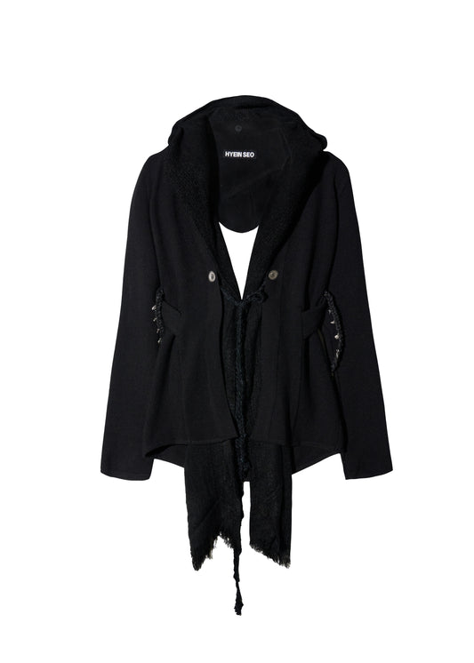 Hooded Knit Jacket