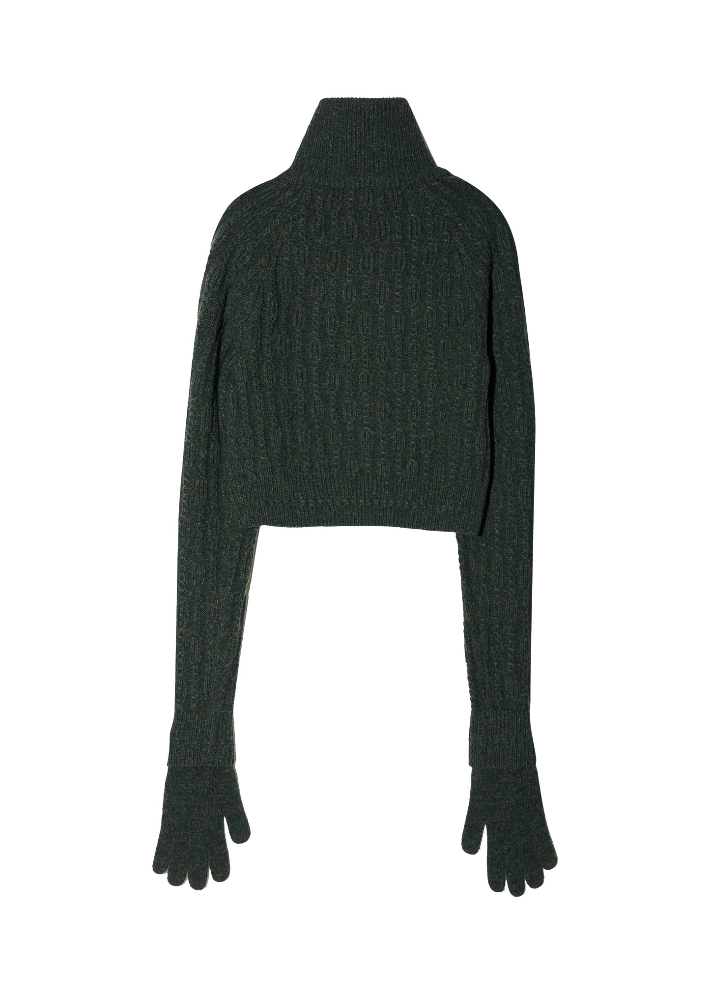 Cropped Knit Sweater w/ Gloves