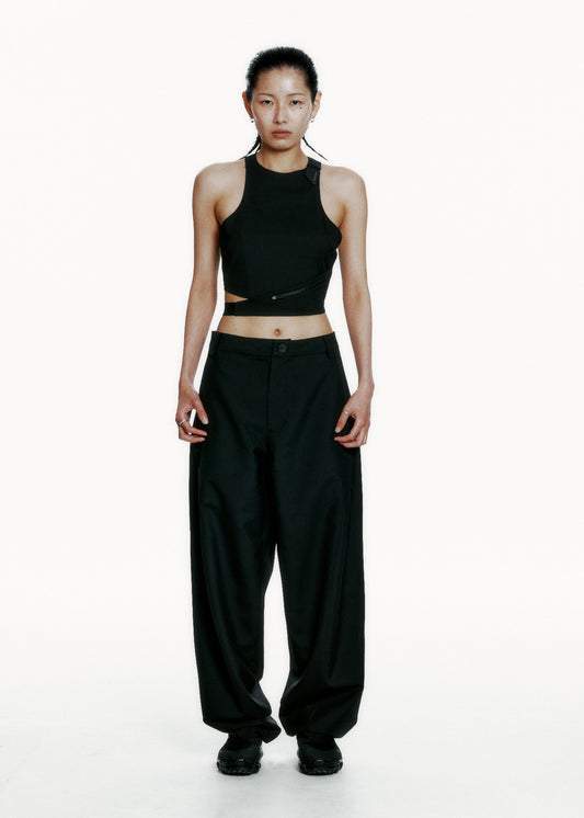 Wide Pants w/ Beaded Belt