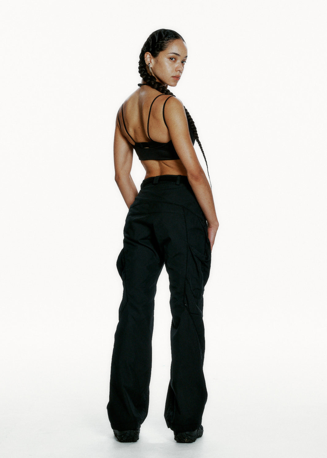 HYEIN SEO BENT TROUSER W/ SILVER BUTTON main image 0