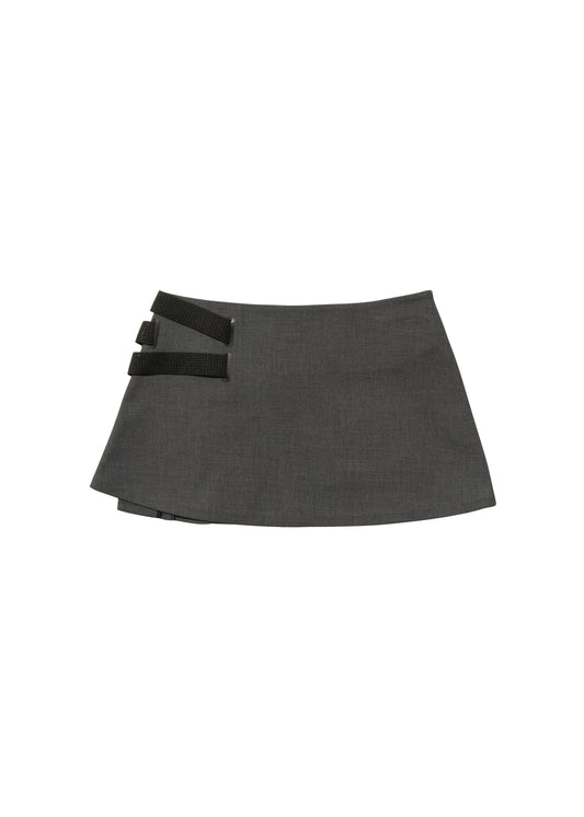 Pleated Wrap Skirt