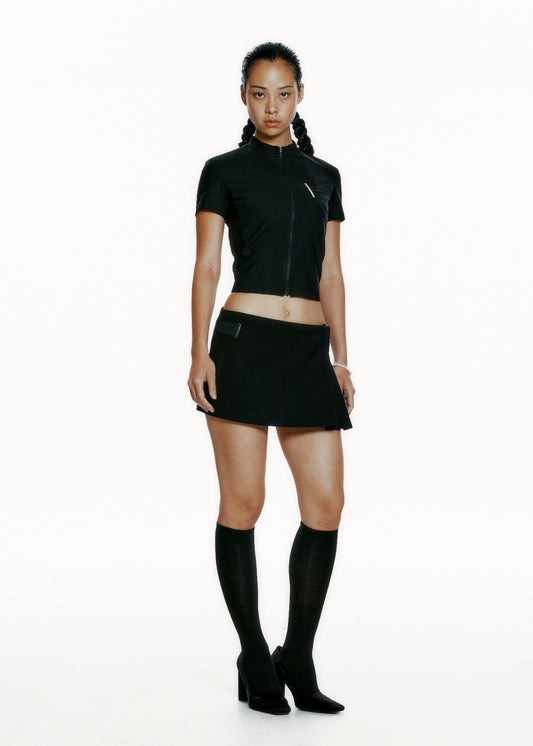 Pleated Wrap Skirt
