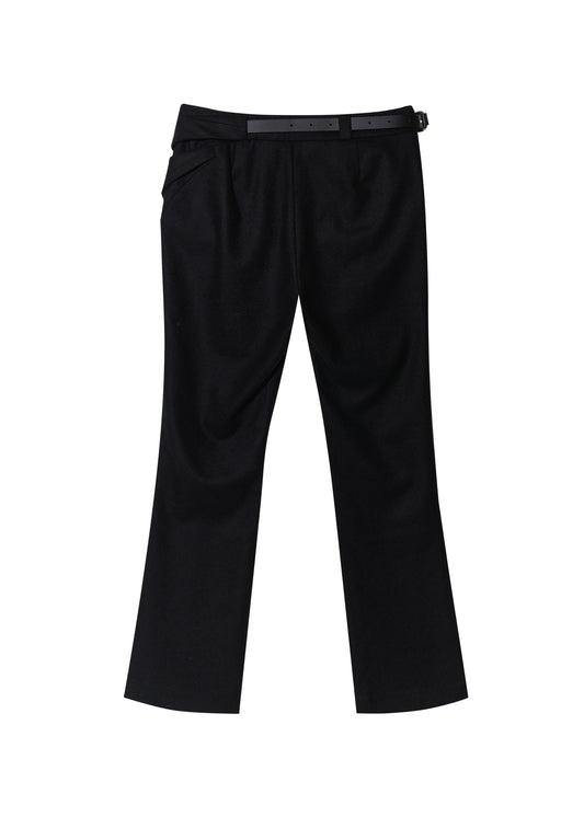 Cinched Pocket Pants w/ Leather Belt