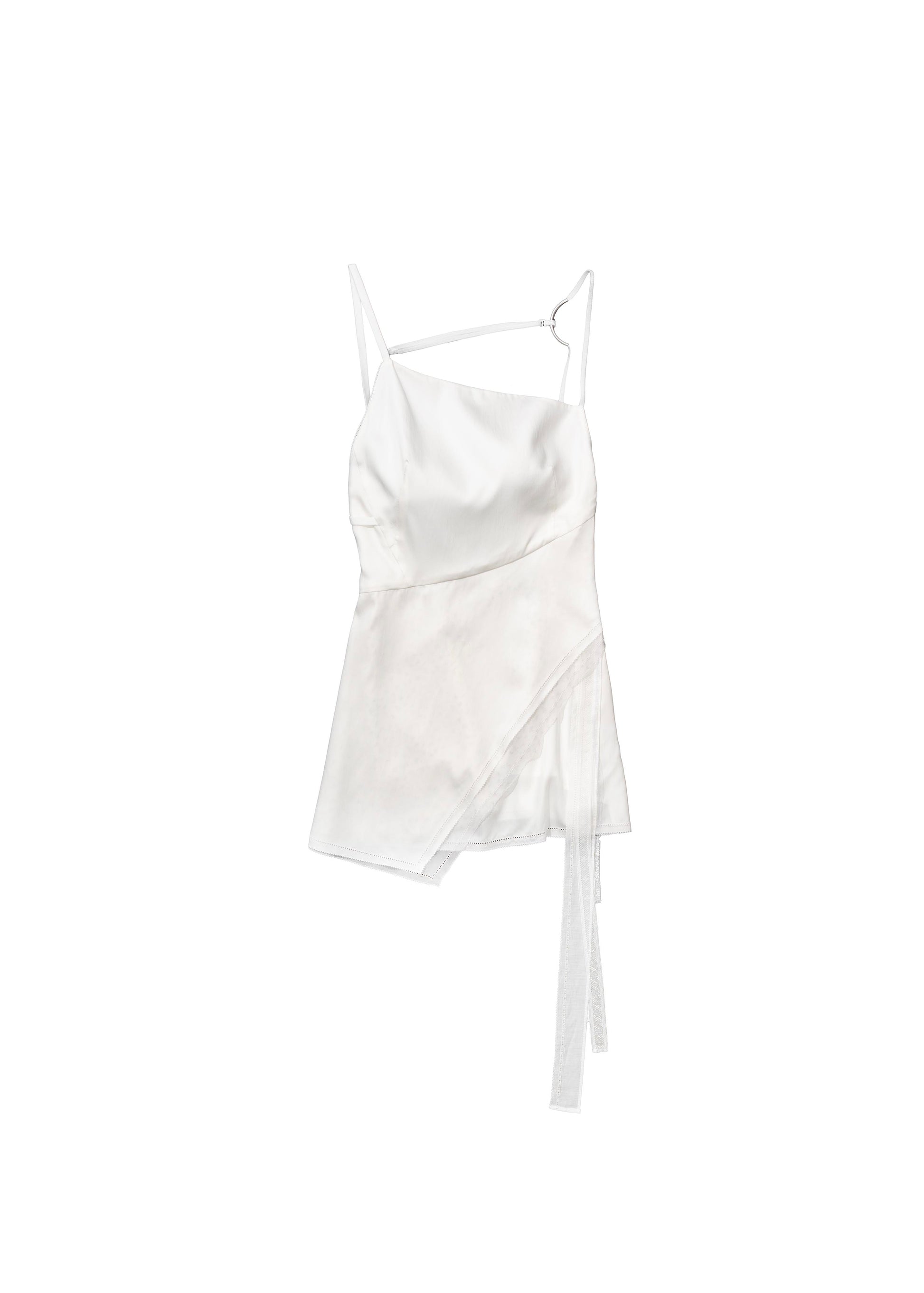 bad meets evil satin mini dress Current Mood Satin Lace Ruffle Mini Dress