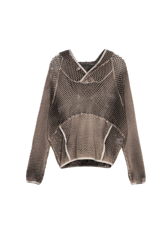 Spray-Dyed Mesh Hoodie