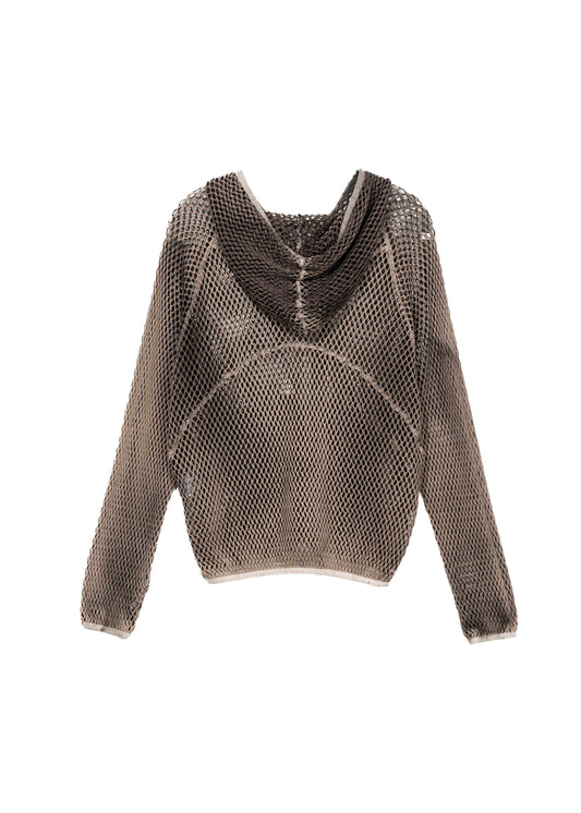 Spray-Dyed Mesh Hoodie