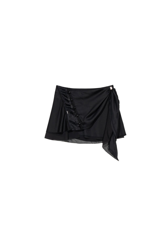 Tied Mini Skirt