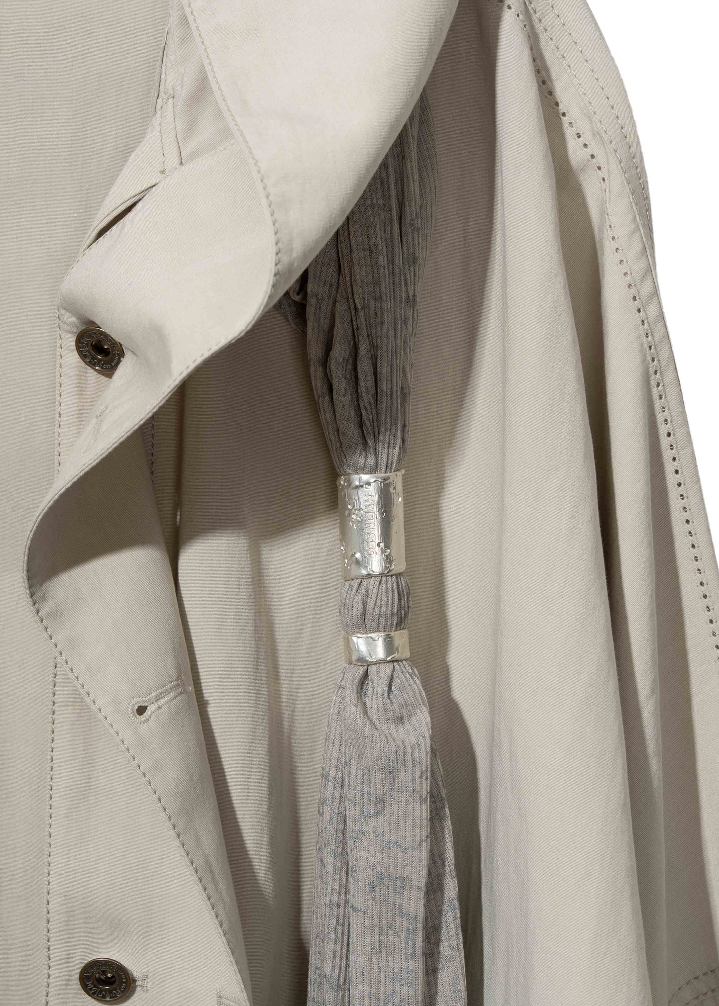 Hooded Coat w/ Graphic Muffler