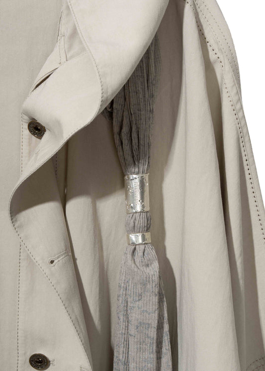 Hooded Coat w/ Graphic Muffler
