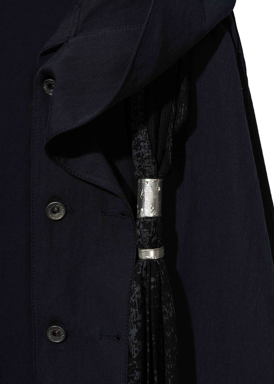 Hooded Coat w/ Graphic Muffler