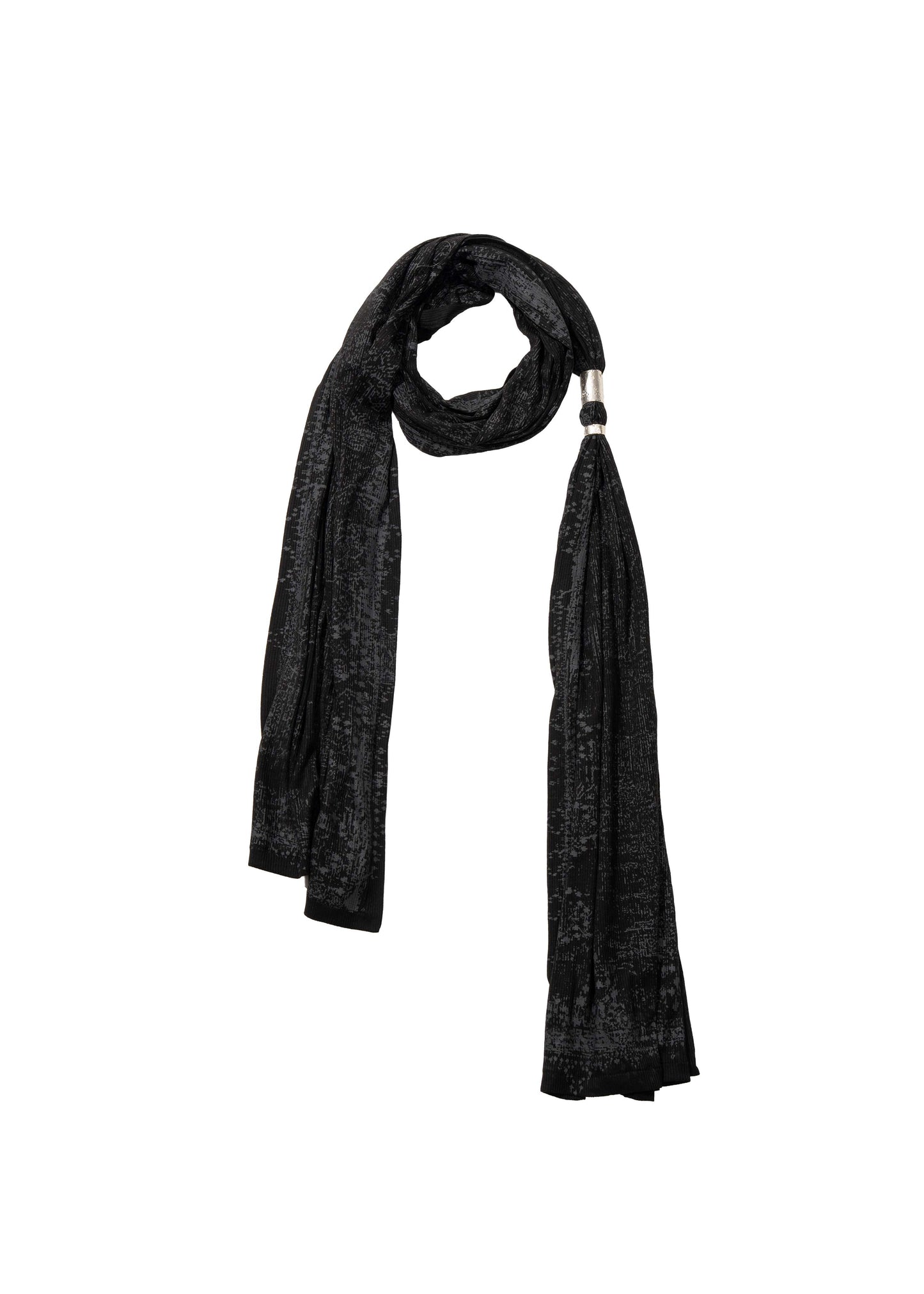 Hooded Coat w/ Graphic Muffler