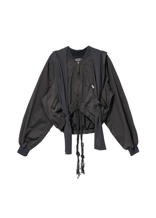 Cotton Bolero Jacket w/ Hoodie