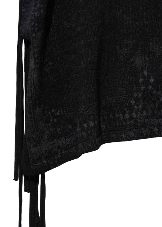 Sleeveless Knit w/ Macrame Hoodie