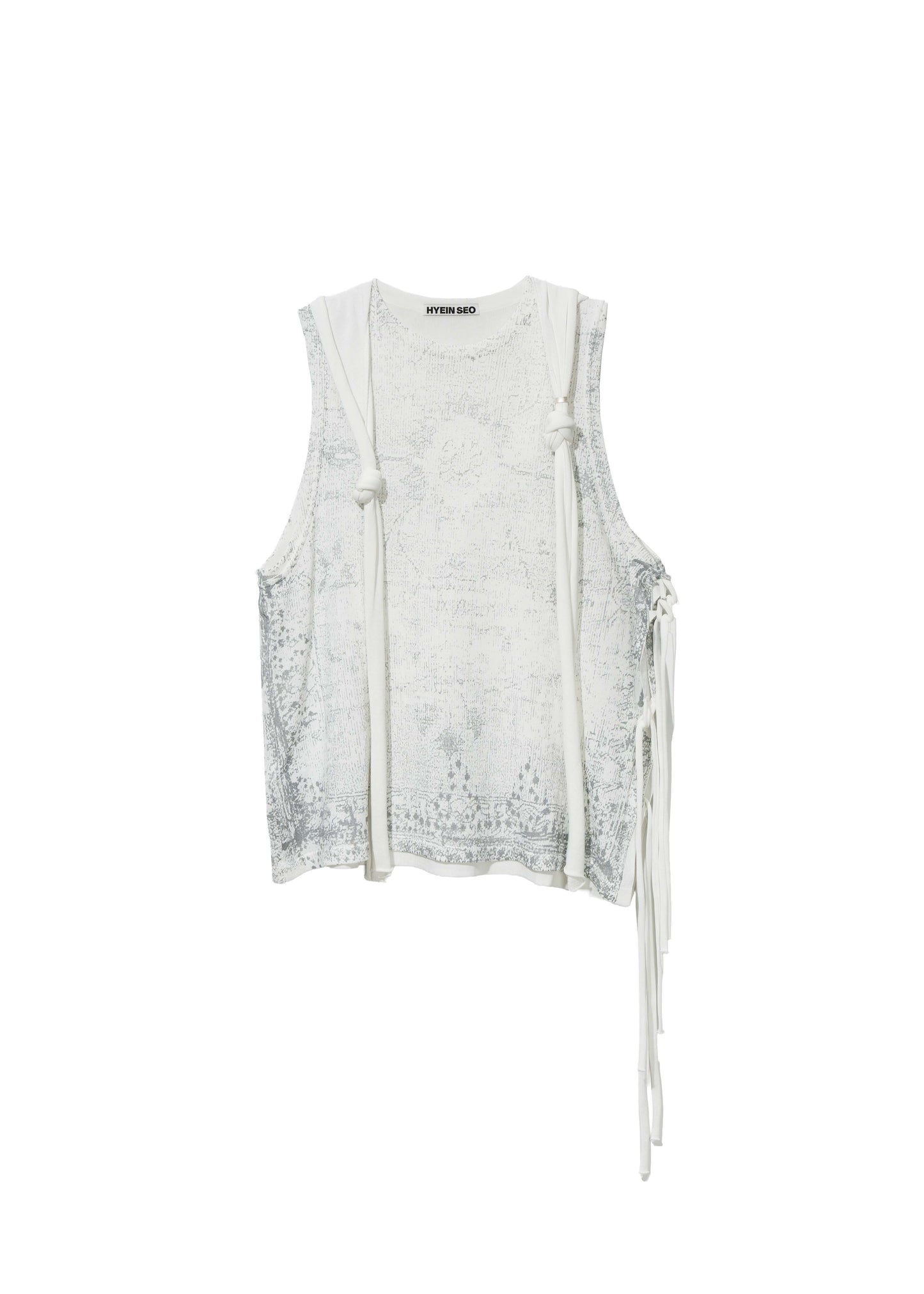 Sleeveless Knit w/ Macrame Hoodie