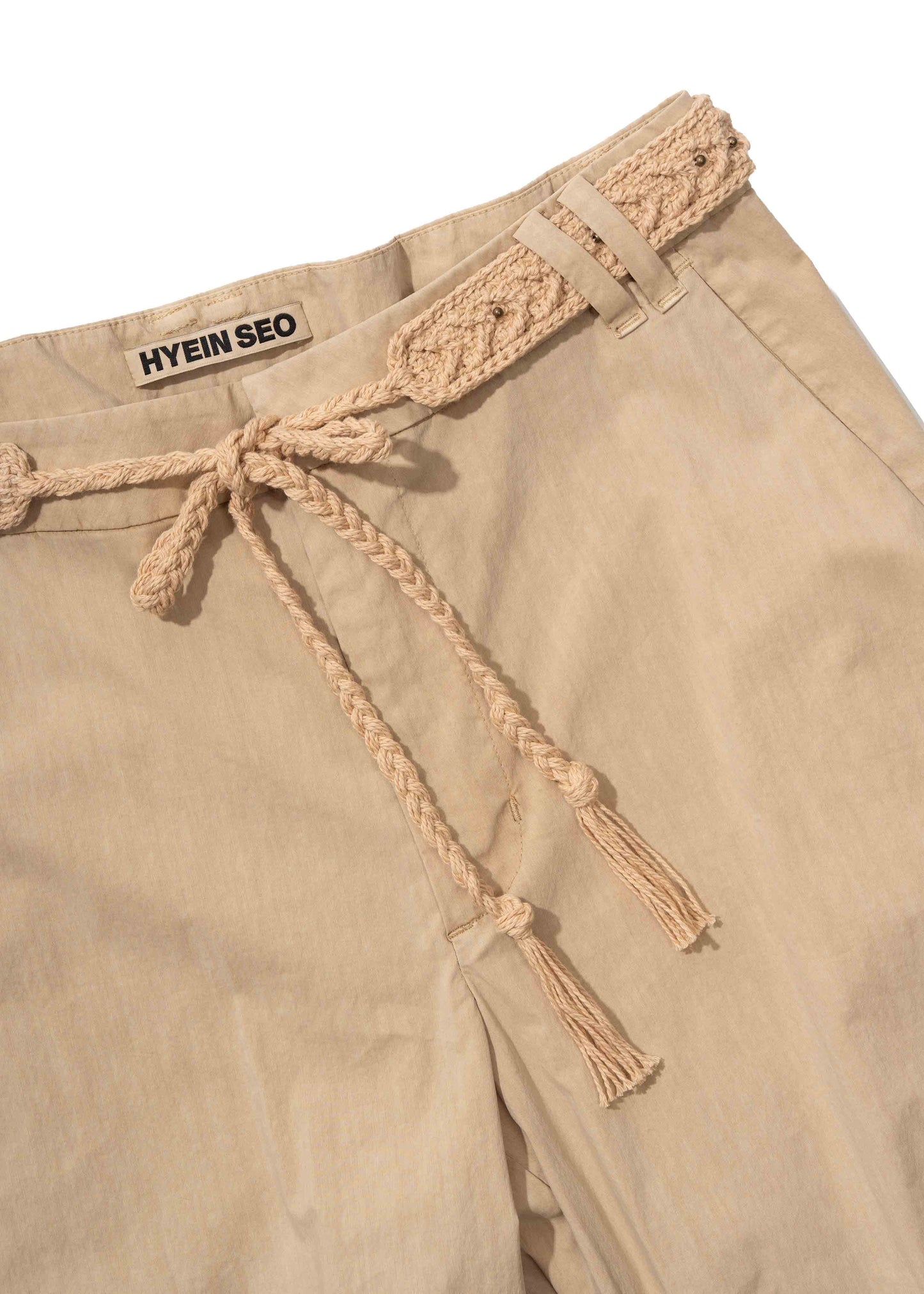 Bent Trouser w/ Knitted Belt