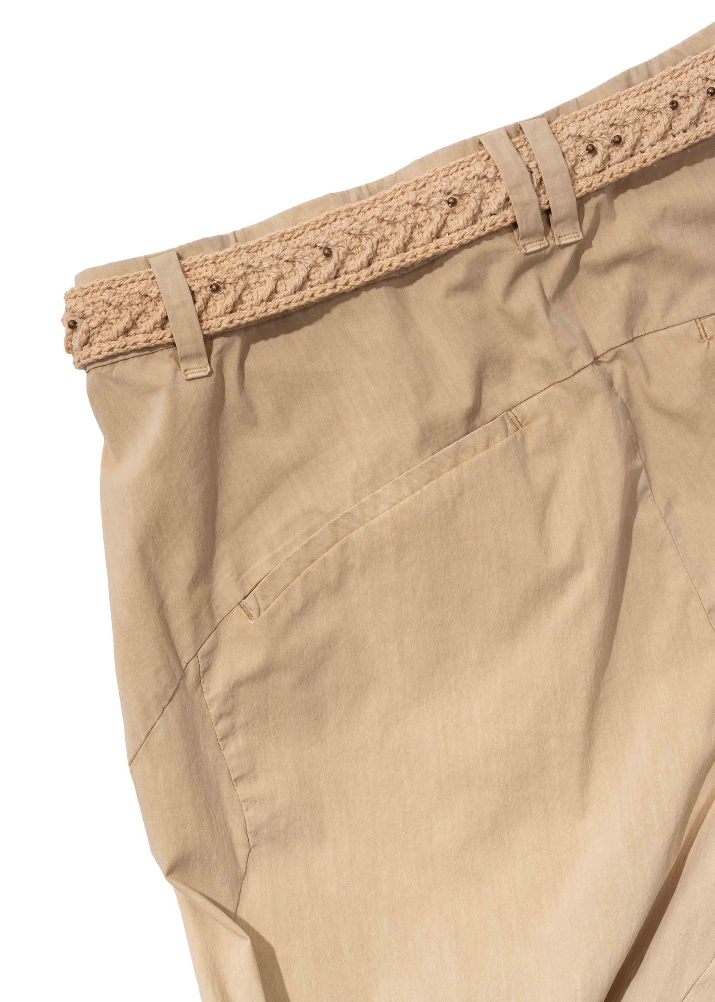 Bent Trouser w/ Knitted Belt