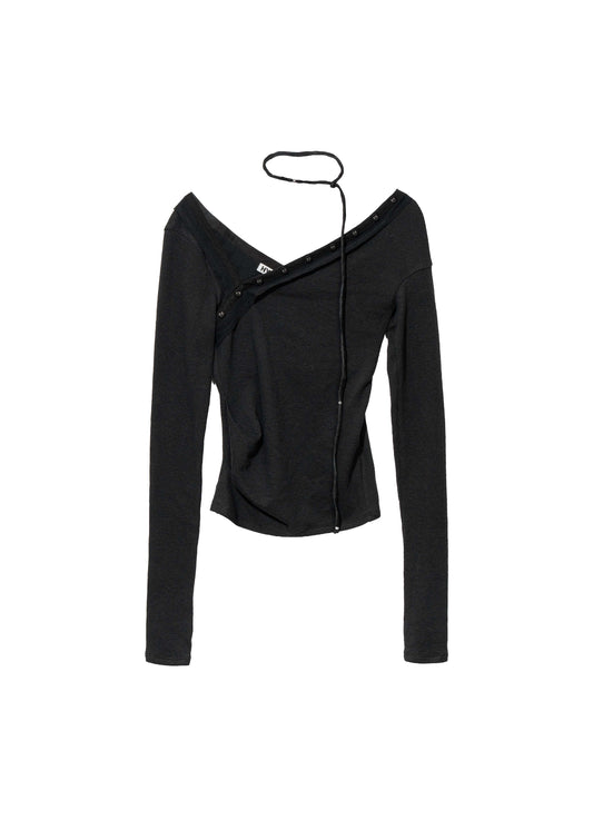 Twisted Long Sleeve w/ Necklace