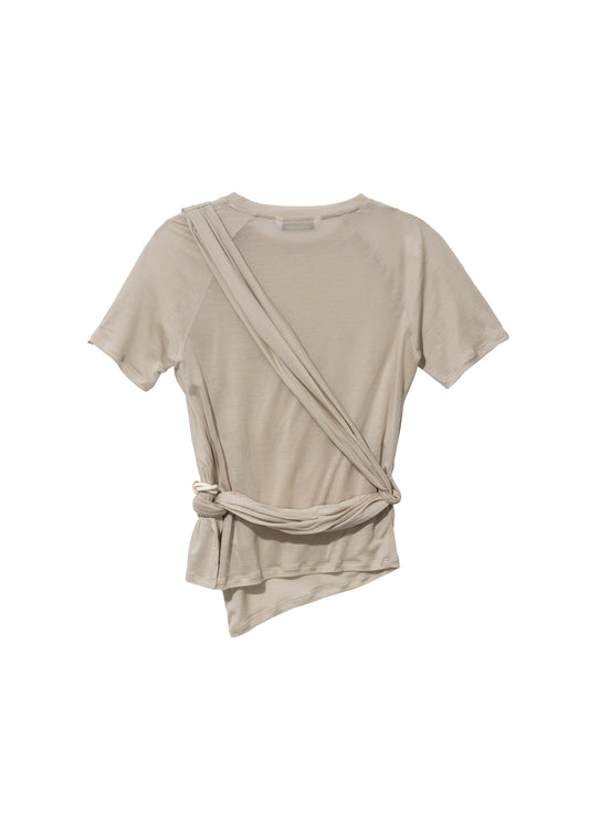 Tied Asymmetric T-shirt